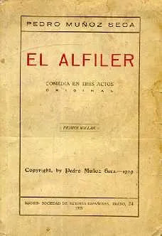 Libro usado en venta: El alfiler de Pedro Muñoz Seca; editorial Madrid impreso en 1929 realizamos envios a todo el mundo.1