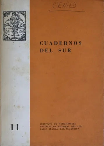 Libro usado en venta: Cuadernos del sur - N? 11 de Varios; editorial Universidad Nacional del Sur impreso en 1971 realizamos envios a todo el mundo.1