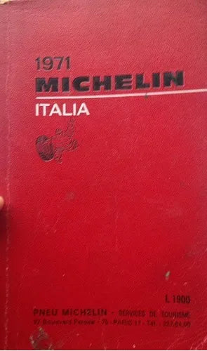Libro usado en venta: Italia 1971 de Guia; editorial Michelin impreso en 1971 realizamos envios a todo el mundo.1