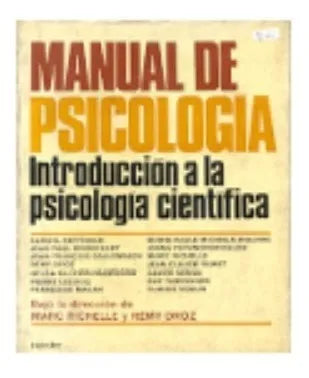 Libro usado en venta: Manual de psicologia; editorial Herder impreso en 1982 realizamos envios a todo el mundo.1