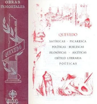 Libro usado en venta: Obras inmortales: Francisco de Quevedo de Francisco De Quevedo; editorial Edaf impreso en 1972 realizamos envios a todo el mundo.1