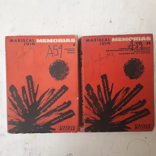 Libro usado en venta: Memorias I y II de Mariscal Juin; editorial Circulo Militar impreso en 1968 realizamos envios a todo el mundo.1