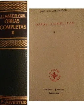 Libro usado en venta: Obras completas tomo 2 de Jose Luis Martin Vigil; editorial Juventud impreso en 1969 realizamos envios a todo el mundo.1
