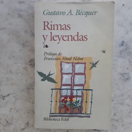 Libro usado en venta: Rimas y Leyendas de Gustavo Adolfo Becquer; editorial Edaf impreso en 1998 realizamos envios a todo el mundo.1