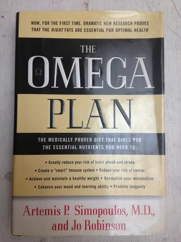Libro usado en venta: The omega plan de Artemis Simopoulos - Jo Robinson; editorial HarperCollins impreso en 1998 realizamos envios a todo el mundo.1