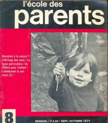 Libro usado en venta: L'ecole des parents; impreso en 1971 realizamos envios a todo el mundo.1