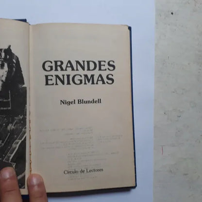 Libro usado en venta: Grandes enigmas de Nigel Blundell; editorial Circulo de Lectores impreso en 1986 realizamos envios a todo el mundo.1