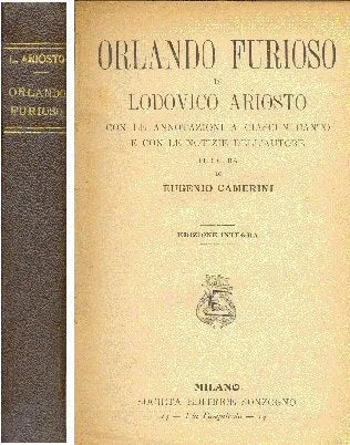 Libro usado en venta: Orlando furioso de Lodovico Ariosto; editorial Milano realizamos envios a todo el mundo.1