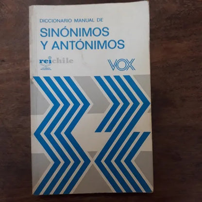 Libro usado en venta: Manual de sinonimos y antonimos de Diccionario; editorial Biblograf impreso en 1987 realizamos envios a todo el mundo.1
