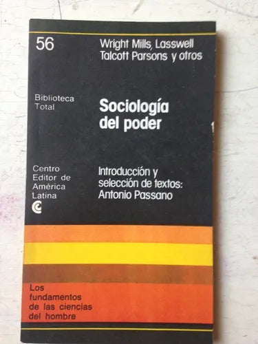 Libro usado en venta: Sociologia del poder de Wright Mills, Lasswell Tolcott Parsons y otros; Centro Editor de America Latina impreso en 19781.1