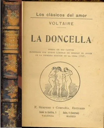 Libro usado en venta: La doncella de Voltaire; editorial F. Sempere realizamos envios a todo el mundo.1