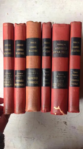 Libro usado en venta: Obras de Lisandro de la Torre (en 6 Tomos) de Raul Larra; editorial Hemisferio impreso en 1952 realizamos envios a todo el mundo.1