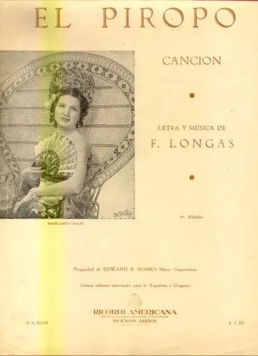Libro usado en venta: El piropo de Margarita Salvi; editorial Ricordi impreso en 1948 realizamos envios a todo el mundo.1