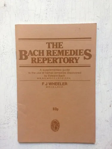 Libro usado en venta: The Bach remedies repertory de F. J. Wheeler; editorial C. W. Daniel Company impreso en 1983 realizamos envios a todo el mundo.1