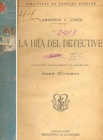 Libro usado en venta: La hija del detective de Lawrence L. Linch; editorial Buenos Aires realizamos envios a todo el mundo.1