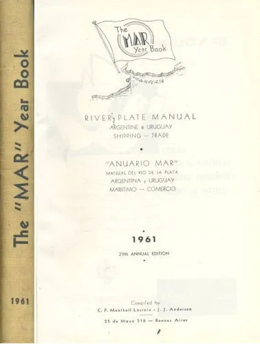 Libro usado en venta: The Mar year book - "Anuario Mar" 1961; editorial Platt impreso en 1961 realizamos envios a todo el mundo.1