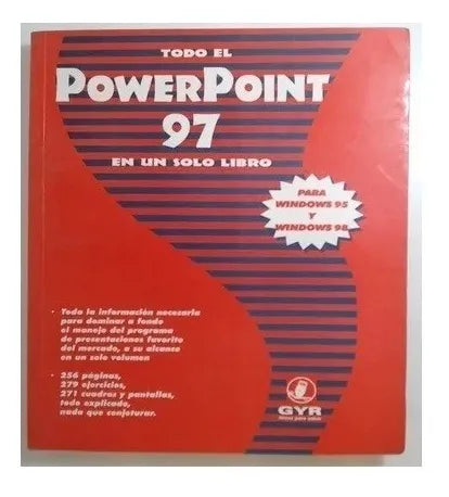 Libro usado en venta: Todo el Power Point 97 en un solo libro de Marta Beatriz Martins Carrizo; editorial GYR impreso en 1998 envios a todo el mundo.1