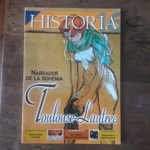 Libro usado en venta: Historia: Narrador de la bohemia Toulouse-Lautrec de Revista; impreso en 2001 realizamos envios a todo el mundo.1