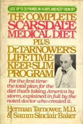 Libro usado en venta: The complete Scarsdale medical diet de Herman Tarnower - Samm Sinclair Baker; editorial Rawson Wade impreso en 1978.1