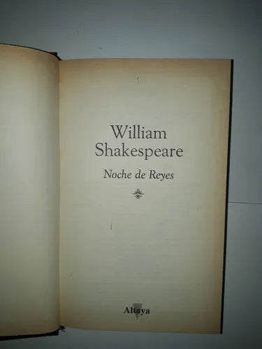 Libro usado en venta: Noche de reyes de William Shakespeare; editorial Altaya impreso en 1995 realizamos envios a todo el mundo.1