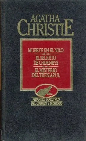 Libro usado en venta: Muerte en el nilo - El secreto de Chimneys - El misterio del tren azul de Agatha Christie; Hyspamerica impreso en 1984.1