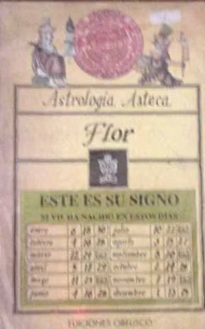 Libro usado en venta: Astrologia azteca - Flor; editorial Obelisco impreso en 1993 realizamos envios a todo el mundo.1