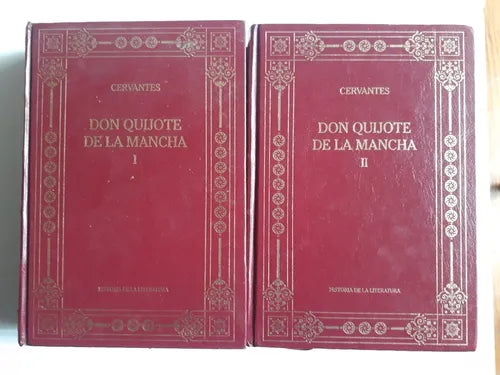 Libro usado en venta: Don Quijote de la Mancha (2 Tomos) de Miguel de Cervantes Saavedra; editorial RBA impreso en 2002 envios a todo el mundo.1