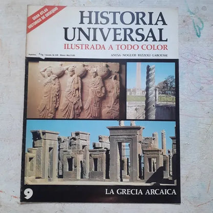 Libro usado en venta: La Grecia Arcaica N?9 de Historia Universal; editorial Noguer impreso en 1974 realizamos envios a todo el mundo.1
