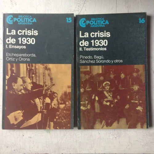 Libro usado en venta: La crisis de 1930 (2 Tomos); editorial Centro Editor de America Latina impreso en 1983 realizamos envios a todo el mundo.1