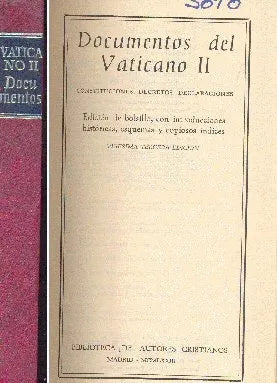Libro usado en venta: Documentos del Vaticano II; editorial B.A.C. impreso en 1973 realizamos envios a todo el mundo.1