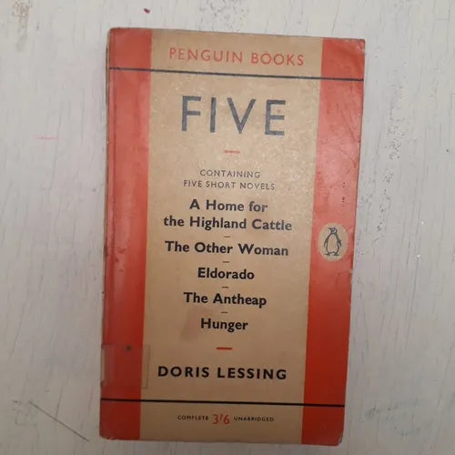 Libro usado en venta: Five - Containing five short novels de Doris Lessing; editorial Penguin Books impreso en 1960 realizamos envios a todo el mundo.1
