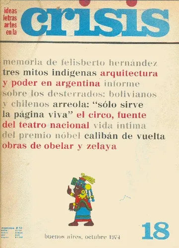 Libro usado en venta: Revista crisis n? 18; editorial Crisis impreso en 1974 realizamos envios a todo el mundo.1