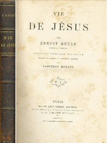 Libro usado en venta: Vie de Jesus de Ernest Renan; editorial Michel Levy Freres impreso en 1870 realizamos envios a todo el mundo.1