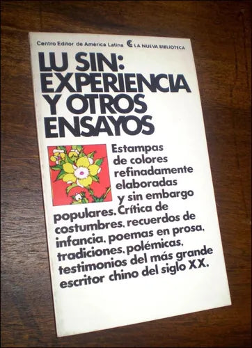 Libro usado en venta: Experiencia y otros ensayos de Lu Sin; editorial Centro Editor de America Latina impreso en 1980 envios a todo el mundo.1