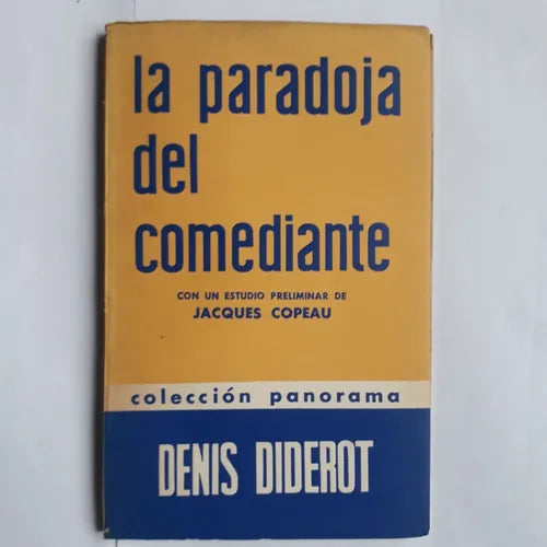 Libro usado en venta: La paradoja del comediante de Denis Diderot; editorial Siglo Veinte impreso en 1957 realizamos envios a todo el mundo.1