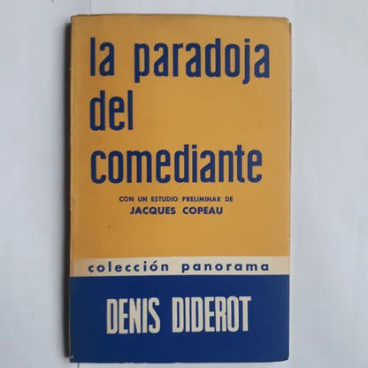 Libro usado en venta: La paradoja del comediante de Denis Diderot; editorial Siglo Veinte impreso en 1957 realizamos envios a todo el mundo.1