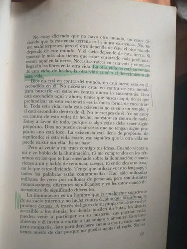 Libro usado en venta: Tao "los tres tesoros" de Bhagwan Shree Rajneesh (OSHO); editorial Sirio impreso en 1985 realizamos envios a todo el mundo.3