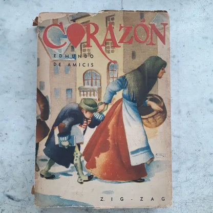 Libro usado en venta: Corazon de Edmundo De Amicis; editorial Zig - Zag impreso en 1946 realizamos envios a todo el mundo.1