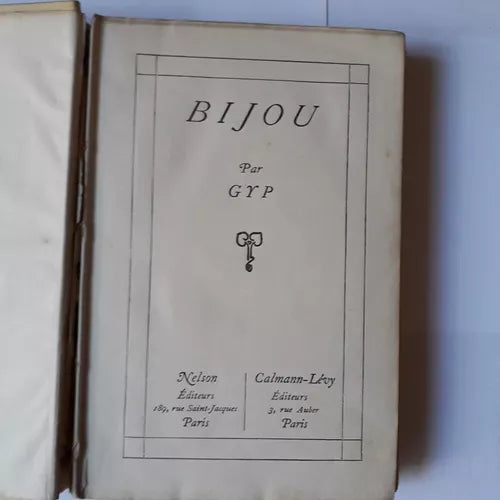 Libro usado en venta: Bijou de Gyp; editorial Nelson realizamos envios a todo el mundo.1