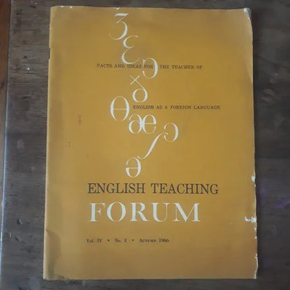 Libro usado en venta: English Teaching Forum - Vol. IV - N? 3; impreso en 1966 realizamos envios a todo el mundo.1