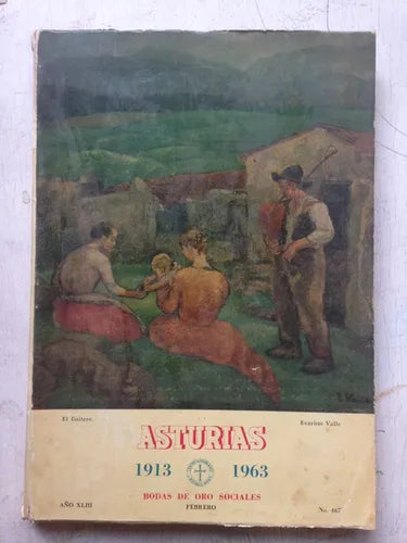 Libro usado en venta: Asturias 1913-1963 - Bodas de oro sociales de Revista; editorial Centro Asturiano impreso en 1963 envios a todo el mundo.1