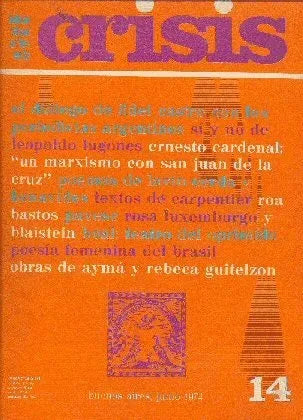 Libro usado en venta: Revista crisis n? 14; editorial Crisis impreso en 1974 realizamos envios a todo el mundo.1