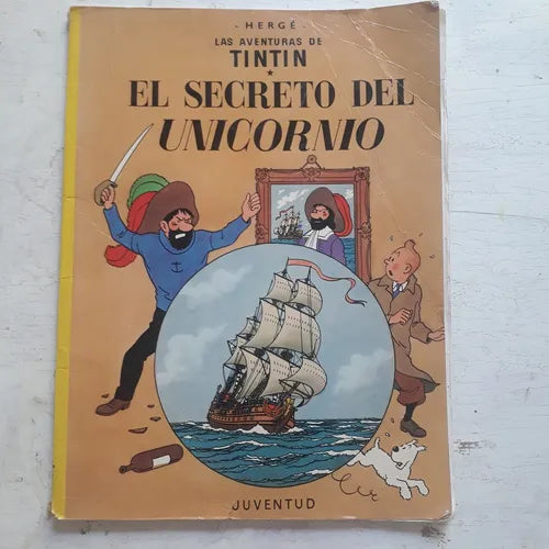 Libro usado en venta: Las aventuras de Tintin - El secreto del Unicornio de Herge; editorial Juventud impreso en 1995 envios a todo el mundo.1