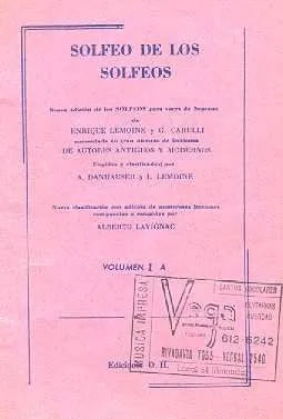 Libro usado en venta: Solfeos de los solfeos volumen 1 A de Enrique Lemoine y otros; editorial O. H realizamos envios a todo el mundo.1