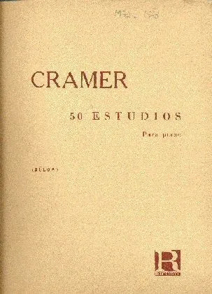 Libro usado en venta: 50 estudios para piano de J. B. Cramer; editorial Ricordi impreso en 1968 realizamos envios a todo el mundo.1