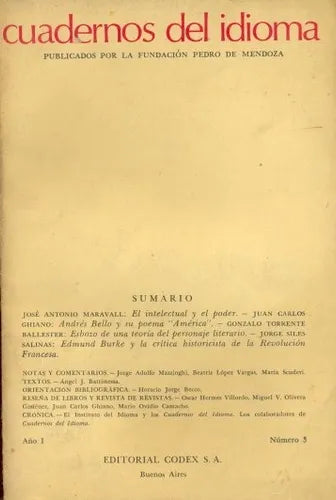Libro usado en venta: Cuadernos del idioma A?o 1 N? 3; editorial Codex impreso en 1965 realizamos envios a todo el mundo.1