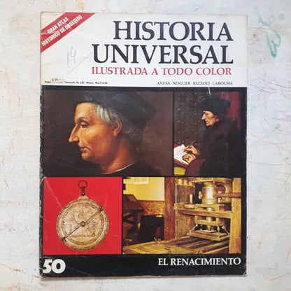 Libro usado en venta: El Renacimiento N?50 de Historia Universal; editorial Noguer impreso en 1974 realizamos envios a todo el mundo.1