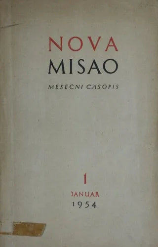 Libro usado en venta: Nova misao de Mesecni Casopis; editorial Yugoslavia impreso en 1954 realizamos envios a todo el mundo.1