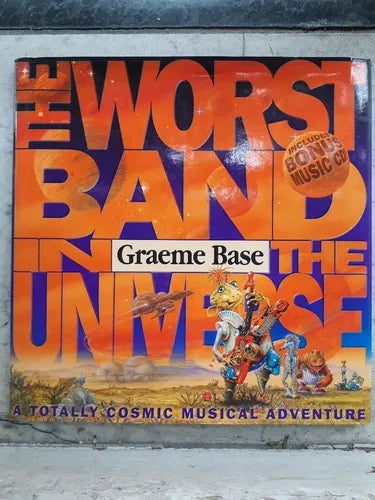 Libro usado en venta: The worst Band in the universe (NO INCLUYE CD) de Graeme Base; editorial Harry N. Abrams impreso en 1999 envios a todo el mundo.1
