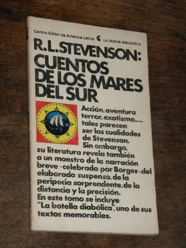 Libro usado en venta: Cuentos de los mares del sur de Robert Louis Stevenson; editorial Centro Editor de America Latina impreso en 1980.1